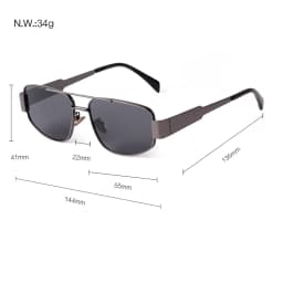 SORVINO 2024 Metal Frame Rectangle Sunglasses Mens Women Fashion Retro Sun Glasses Gold Mirror Eyewear Brand Design Shades UV400