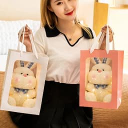 Bunny Plush Stuffed Animal Rabbit Doll Stuffed Plushies Toy Skin Friendly Rabbit Stuffed Animal Plushies Toy For Bedroom Dining