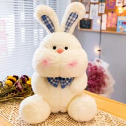 Bunny Plush Stuffed Animal Rabbit Doll Stuffed Plushies Toy Skin Friendly Rabbit Stuffed Animal Plushies Toy For Bedroom Dining