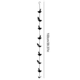 Rain Catcher Chain Decorative Bird Rain Chime Antique Metal Rainwater Chain Functional Basin Replacement 1m Mobile Outdoor Bird