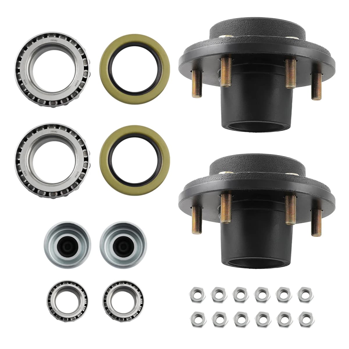 1 Set Trailer Hubs Pair Trailer Hubs 6000# 6 Lug 6x5.5 Idler Axle