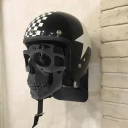 3D Skull Helmet Display Package Motorcycle Helmet Skull Rack Creative Helmet Holder Gift for A Cyclist Motorcyclist or Cyclist