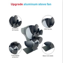 Heat Powered Stove Fan 6 Leaves Circulating Warm Air Fireplace Fan Quiet Non Electric Thermoelectric Wood Stove Fan