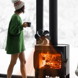 Heat Powered Stove Fan 6 Leaves Circulating Warm Air Fireplace Fan Quiet Non Electric Thermoelectric Wood Stove Fan