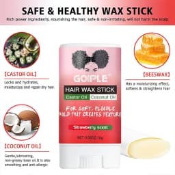 Edge Control for Black Women Natural Hair Gel Africa Edge Pomade Hairstyles Cream and Hair Wax Stick kit with Brush Band