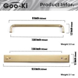 Goo-Ki 320mm Hole Center Champagne Bronze Cabinet Pulls for Furniture Zinc Alloy  Black Kitchen Drawer Pulls Drawer Handles