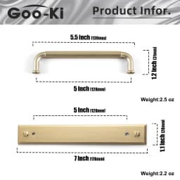 Goo-Ki 320mm Hole Center Champagne Bronze Cabinet Pulls for Furniture Zinc Alloy  Black Kitchen Drawer Pulls Drawer Handles