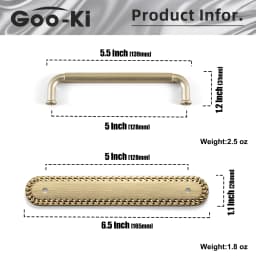 Goo-Ki 320mm Hole Center Champagne Bronze Cabinet Pulls for Furniture Zinc Alloy  Black Kitchen Drawer Pulls Drawer Handles