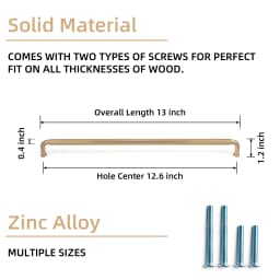 Goo-Ki 320mm Hole Center Champagne Bronze Cabinet Pulls for Furniture Zinc Alloy  Black Kitchen Drawer Pulls Drawer Handles