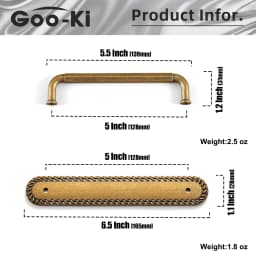 Goo-Ki 320mm Hole Center Champagne Bronze Cabinet Pulls for Furniture Zinc Alloy  Black Kitchen Drawer Pulls Drawer Handles