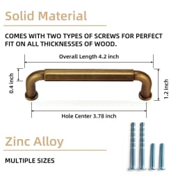 Goo-Ki 320mm Hole Center Champagne Bronze Cabinet Pulls for Furniture Zinc Alloy  Black Kitchen Drawer Pulls Drawer Handles