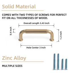 Goo-Ki 320mm Hole Center Champagne Bronze Cabinet Pulls for Furniture Zinc Alloy  Black Kitchen Drawer Pulls Drawer Handles