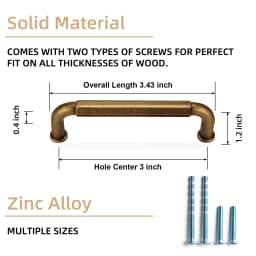 Goo-Ki 320mm Hole Center Champagne Bronze Cabinet Pulls for Furniture Zinc Alloy  Black Kitchen Drawer Pulls Drawer Handles