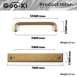 Goo-Ki 320mm Hole Center Champagne Bronze Cabinet Pulls for Furniture Zinc Alloy  Black Kitchen Drawer Pulls Drawer Handles