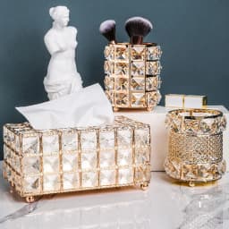 1PC Crystal Makeup Brush Manicure Tool Storage Box Shining Glass Decoration Beauty Makeup Brush Cosmetic Pen Holder Brush