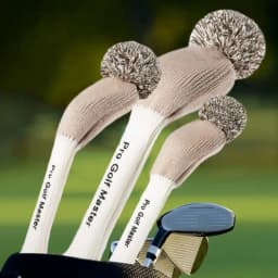 Driver Fairway Hybrid Pom Pom Cover Soft Club Head Covers Knit Headcover Long Neck Lightweight Protection Golf Head Covers For