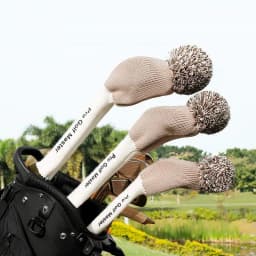 Driver Fairway Hybrid Pom Pom Cover Soft Club Head Covers Knit Headcover Long Neck Lightweight Protection Golf Head Covers For