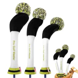 Driver Fairway Hybrid Pom Pom Cover Soft Club Head Covers Knit Headcover Long Neck Lightweight Protection Golf Head Covers For