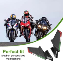Motorcycle Aerodynamic Winglets Fairing Winglets Side Wings Side Wind Wing Spoiler Fairing Side Fairings Motorcycle Wing Set