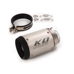 Universal 51MM Motorcycle Bike Exhaust Muffler Pipe Silencer Without DB Killer Stainless Steel/Matte Real Carbon Fiber Black