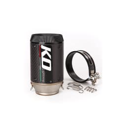 Universal 51MM Motorcycle Bike Exhaust Muffler Pipe Silencer Without DB Killer Stainless Steel/Matte Real Carbon Fiber Black