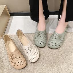 Soft Sole Leather Shoes Soft Flat Bottom Loafers Soft Flat Bottom Loafers Leisure Slip-on Corrective Breathable Flats PU Leather