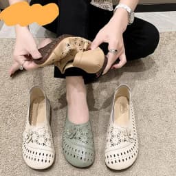 Soft Sole Leather Shoes Soft Flat Bottom Loafers Soft Flat Bottom Loafers Leisure Slip-on Corrective Breathable Flats PU Leather