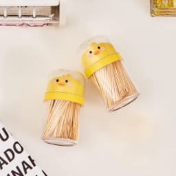 Creative Little Yellow Duck Toothpicks Holder Cute Cartoon Toothpick Case Table Decor Kitchen Toothpick Storage Box Organizer