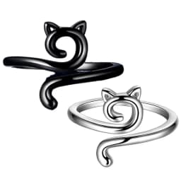 Adjustable Size Yarn Ring Cat Ears Crochet Ring Beginner Knitting Crocheting Loop Thread Wrapped Rings Tension Regulator Tool