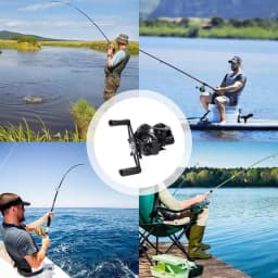 Metal Fishing Reel Black Metal Fishing Reel Lightweight Fishing Accessories User Friendly Fishing Reel For Fishing Enthusiast