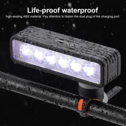 Bicycle Light Bell 6 Lamp Beads Road Bike Lights Front 500 Lumens Night Riding Headlight High-Brightness 120 DB Bell Speaker