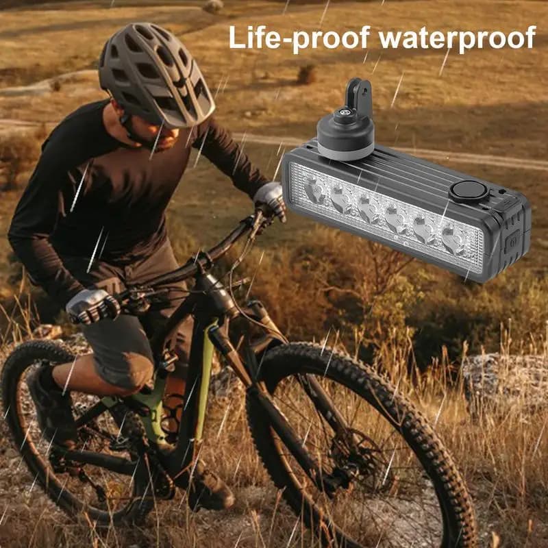 Bicycle Light Bell 6 Lamp Beads Road Bike Lights Front 500 Lumens Night Riding Headlight High-Brightness 120 DB Bell Speaker
