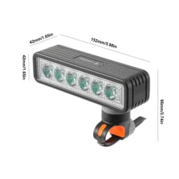 Bicycle Light Bell 6 Lamp Beads Road Bike Lights Front 500 Lumens Night Riding Headlight High-Brightness 120 DB Bell Speaker