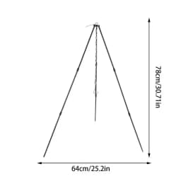 Campfire Tripod Folding Tripod With Chain For Outdoor Fire Cooking Campfire Cooker Stand Tripod Adjustable For Camping And