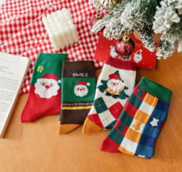 Cotton Christmas Sport Socks Christmas Decoration For Home Christmas Ornament Xmas Gifts Navidad Natal 2025 Decor Socks New Year