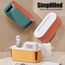 Cord Organizer Box Cord Management Box Household Cable Wire Box Hider Desktop Cord Storage For Hiding Power Strips And