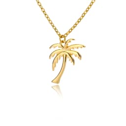 Palm Tree Pendant Necklace for Women Men Goth Aesthetic Coconut Tree Choker Chain Necklace Stainless Steel Jewelry Gifts