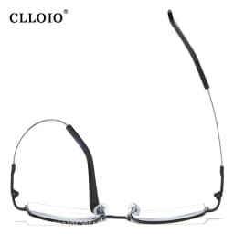 CLLOIO New Trend Multifocal Business Reading Glasses Men Memory Titanium Half frame Anti Blue Ray Progressive Glasses for Women