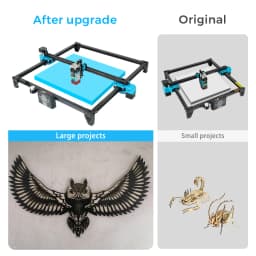 400x420mm 600x600mm Engraving Area Expansion Kit For Laser Engraving Machine Upgrade TTS-25 TTS-55 TTS-10 CNC Wood Engraver