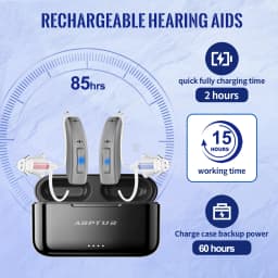 Bluetooth Hearing Aids for Seniors Rechargeable with Noise Cancelling APP Control Self-Fitting Wireless Music Stream Hand-free
