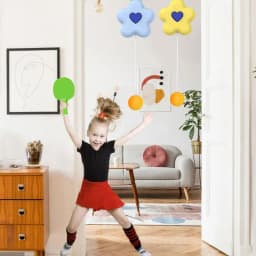 Table Tennis Trainer For Kids Hanging Pingpong Balls Training Device Portable Table Tennis Exerciser Self Workout Set For Kids