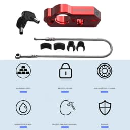 2 In 1 Motorcycle Grip Lock Helmet Lock Anti-theft Aluminum Alloy Brake Lock Electric Vehicle Handle Horn Lock For Motorcycle