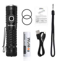 Wurkkos TS22 Flashlight Rechargeable 21700 with XHP70D HICRI LED 4500 Lm Magnetic Tail Cap and Reverse Charging for Hiking