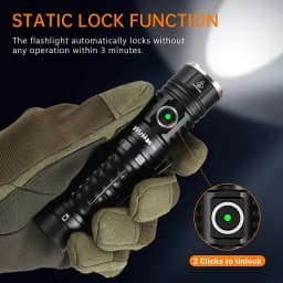 Wurkkos TS22 Flashlight Rechargeable 21700 with XHP70D HICRI LED 4500 Lm Magnetic Tail Cap and Reverse Charging for Hiking