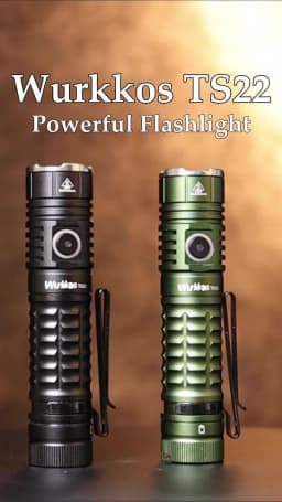 Wurkkos TS22 Flashlight Rechargeable 21700 with XHP70D HICRI LED 4500 Lm Magnetic Tail Cap and Reverse Charging for Hiking