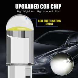 Waterproof T10LEDCOB LED Bulb For Car LED Signal Light Free Error 12/24V White Auto Wedge Side Trunk Lamps 10PCS For Car