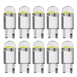 Waterproof T10LEDCOB LED Bulb For Car LED Signal Light Free Error 12/24V White Auto Wedge Side Trunk Lamps 10PCS For Car