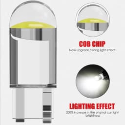 Waterproof T10LEDCOB LED Bulb For Car LED Signal Light Free Error 12/24V White Auto Wedge Side Trunk Lamps 10PCS For Car