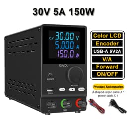 KUAIQU Repair DC Power Supply 30V 10A 5A Adjustable Bench Power Supply 60V 5A 120V 3A USB 5V2A Lab Voltage Regulator for Plating