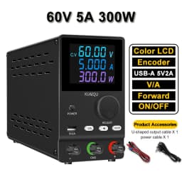 KUAIQU Repair DC Power Supply 30V 10A 5A Adjustable Bench Power Supply 60V 5A 120V 3A USB 5V2A Lab Voltage Regulator for Plating